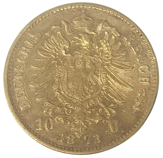 Колекційна золота монета "10 марок - Ludwig ІI" 3,982 г 1872-1873 роки - зображення 2