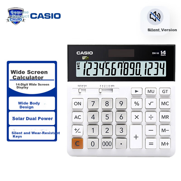 Калькулятор Casio DH-14 14-разрядный белый - изображение 4