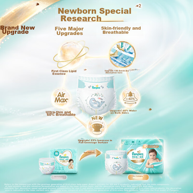 Подгузники Pampers Class, новые, для оказания первой помощи новорожденным, непротекающие, ультратонкие, подгузники S76. - изображение 5