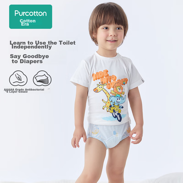 Трусики для приучения PurCotton водонепроницаемые, моющиеся, размер 100, 2 шт - Фото 6 Трусики для приучения PurCotton водонепроницаемые, моющиеся, размер 100, 2 шт - изображение 6