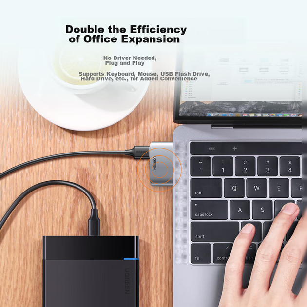 Док-станция расширения UGREEN Type-C, адаптер USB-C, разветвитель USB 3.0, док-станция с прямым подключением 2-входовых разъемов, совместима с ноутбуками Macbook и Huawei, конвертер для телефонов и планшетов. - Фото 6 Док-станция расширения UGREEN Type-C, адаптер USB-C, разветвитель USB 3.0, док-станция с прямым подключением 2-входовых разъемов, совместима с ноутбуками Macbook и Huawei, конвертер для телефонов и планшетов. - изображение 6