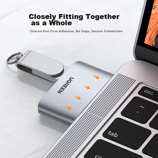 Док-станция расширения UGREEN Type-C, адаптер USB-C, разветвитель USB 3.0, док-станция с прямым подключением 2-входовых разъемов, совместима с ноутбуками Macbook и Huawei, конвертер для телефонов и планшетов. - Фото 9 Док-станция расширения UGREEN Type-C, адаптер USB-C, разветвитель USB 3.0, док-станция с прямым подключением 2-входовых разъемов, совместима с ноутбуками Macbook и Huawei, конвертер для телефонов и планшетов. - изображение 9