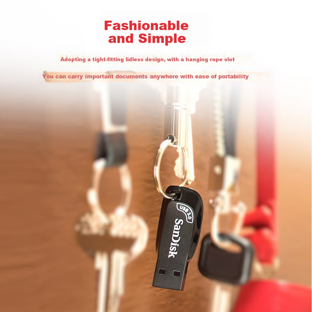 Флешка SanDisk CZ410 Kuini, 256 ГБ, USB 3.0, до 100 МБ/с, компактна, із захистом паролем - Фото 6 Флешка SanDisk CZ410 Kuini, 256 ГБ, USB 3.0, до 100 МБ/с, компактна, із захистом паролем - зображення 6