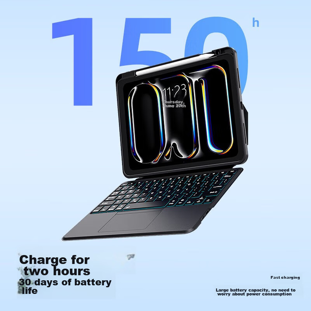 Чехол-клавиатура Smorss для iPad 10.9" 10 поколения, Bluetooth - изображение 9