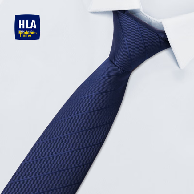 Краватка HLA чоловіча ділова без зав'язування на блискавці, смугаста, подарункова - Фото 5 Краватка HLA чоловіча ділова без зав'язування на блискавці, смугаста, подарункова - зображення 5
