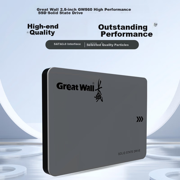 Твердотельный накопитель Great Wall SSD 1 ТБ, интерфейс SATA 3.0, скорость чтения 550 МБ/с, совместим с настольными компьютерами/ноутбуками, серия GW560. - изображение 9