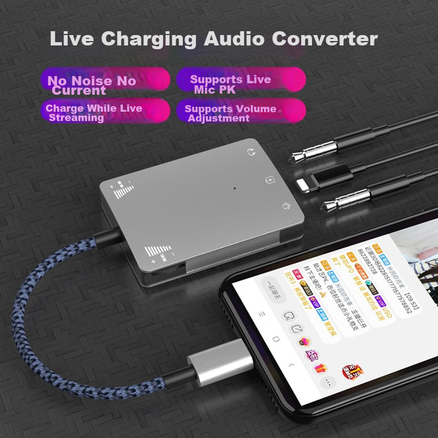 Конвертор потокового відео JOWOYE JZ02 Lightning - mini-Jack 3.5 мм - зображення 3