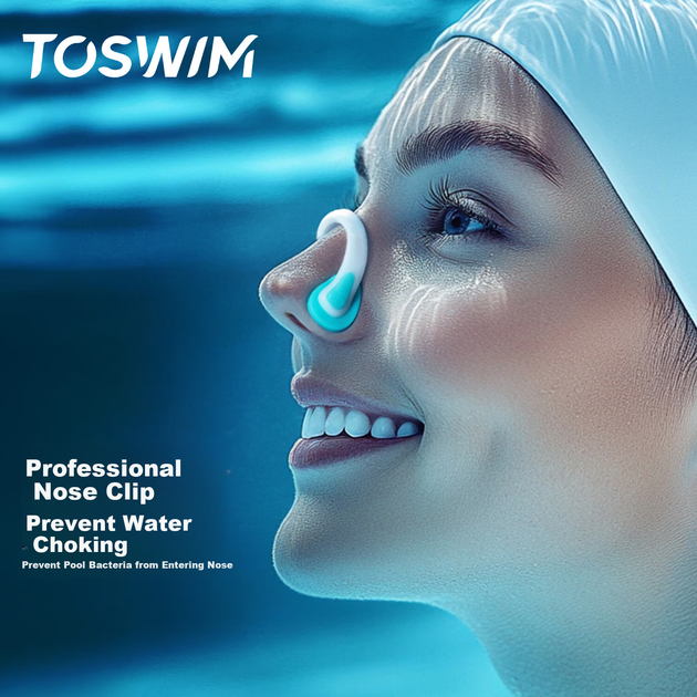 Зажим для носа TOSWIM для плавания, водонепроницаемый - Фото 5 Зажим для носа TOSWIM для плавания, водонепроницаемый - изображение 5