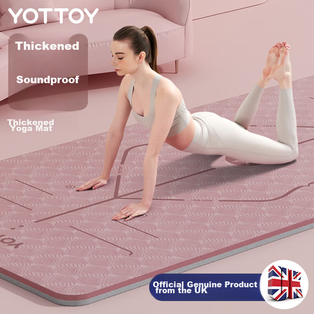 Коврик для йоги Yottoy расширенный, амортизирующий, для аэробики, звукоизоляционный - изображение 11