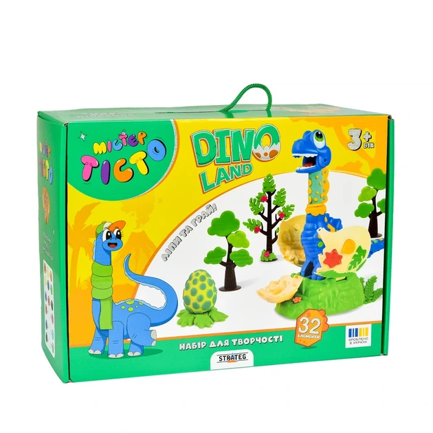 Набір для творчості Містер тісто Dino Land Strateg українською мовою (41035) - Фото 1 Набір для творчості Містер тісто Dino Land Strateg українською мовою (41035) - изображение 1