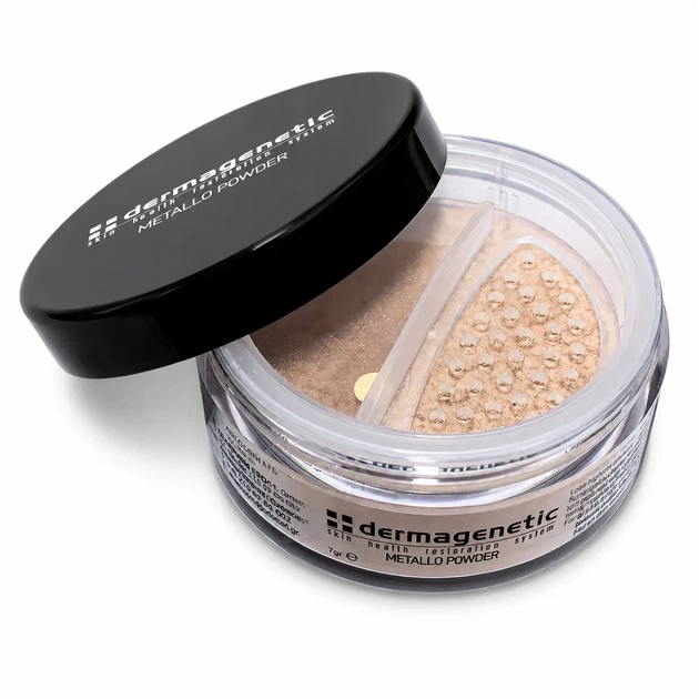 Минеральная рассыпчатая пудра для лица светлая матирующая Dermagenetic Metallo Powder Light Shade 7 г - изображение 2