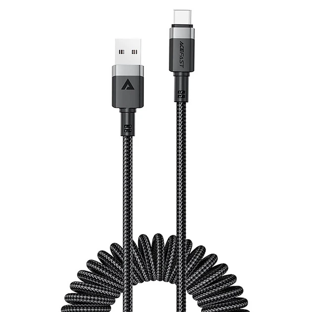 Data - Кабель ACEFAST C14-04 USB to Type-C 3A 1.2m, Black - Фото 1 Data - Кабель ACEFAST C14-04 USB to Type-C 3A 1.2m, Black - изображение 1