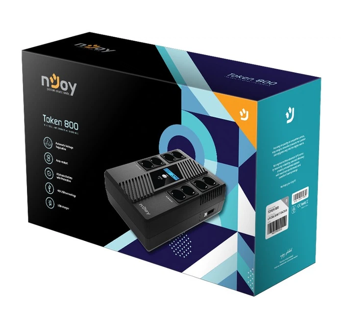 Джерело безперебійного живлення nJoy UPS 800VA Token 800(UPCSBLS680ТТOAZ01В) - изображение 5