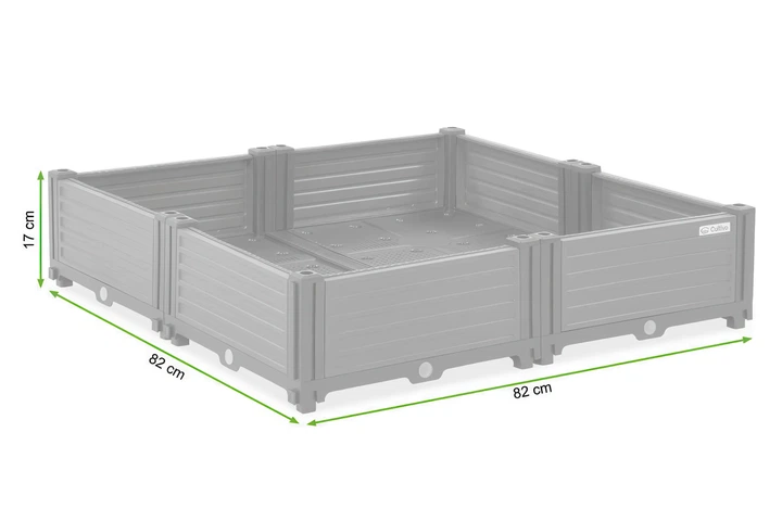 Ящик для выращивания цветов CULTIVO GROW CUBE L 82x82x17 см 377 л уличный горшок с дренажем коричневый - изображение 3