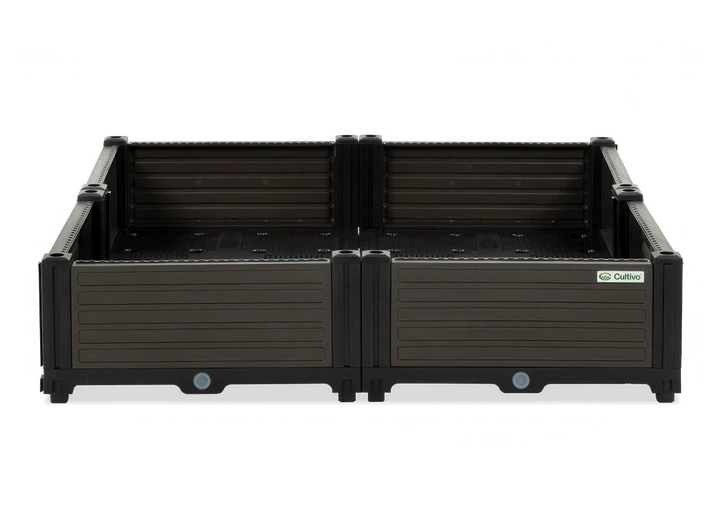 Ящик для выращивания цветов CULTIVO GROW CUBE L 82x82x17 см 377 л уличный горшок с дренажем коричневый - изображение 10