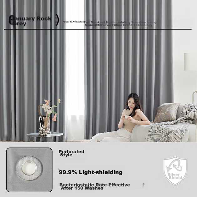 Шторы Jinchan Blackout звукоизоляционные серые 270x250 - Фото 2 Шторы Jinchan Blackout звукоизоляционные серые 270x250 - изображение 2