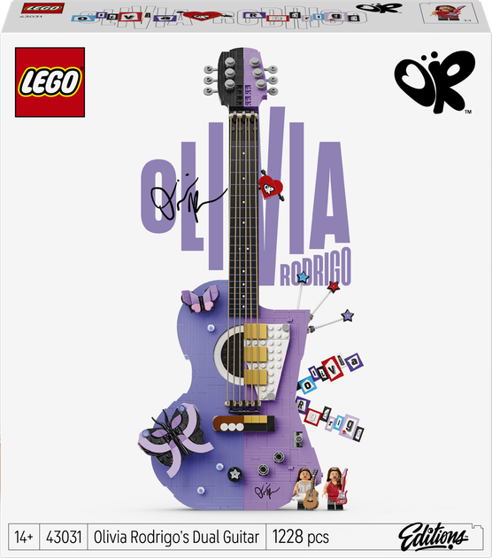 Zestaw klocków LEGO Editions Podwójna gitara Olivii Rodrigo 1228 elementów (43031) - Zdjęcie 1 Zestaw klocków LEGO Editions Podwójna gitara Olivii Rodrigo 1228 elementów (43031) - obraz 1