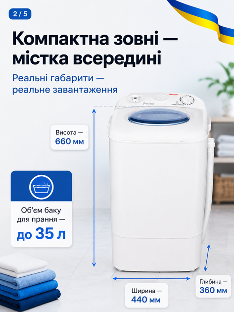 Стиральная машина Saturn ST-WK1615 - изображение 2