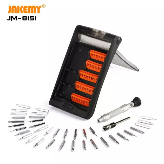 Отвертка JAKEMY JM-8151 38в1 с набором магнитных бит в кейсе - Фото 7 Отвертка JAKEMY JM-8151 38в1 с набором магнитных бит в кейсе - изображение 7
