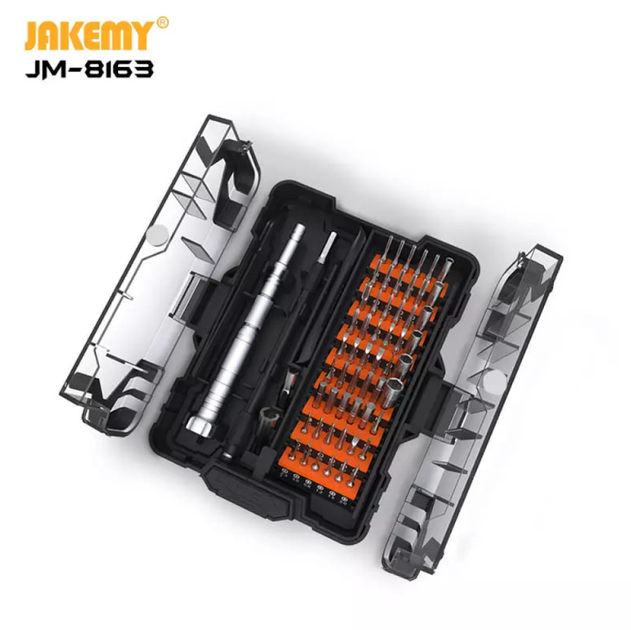 Отвертка JAKEMY JM-8163 62в1 с набором магнитных бит в кейсе - Фото 6 Отвертка JAKEMY JM-8163 62в1 с набором магнитных бит в кейсе - изображение 6