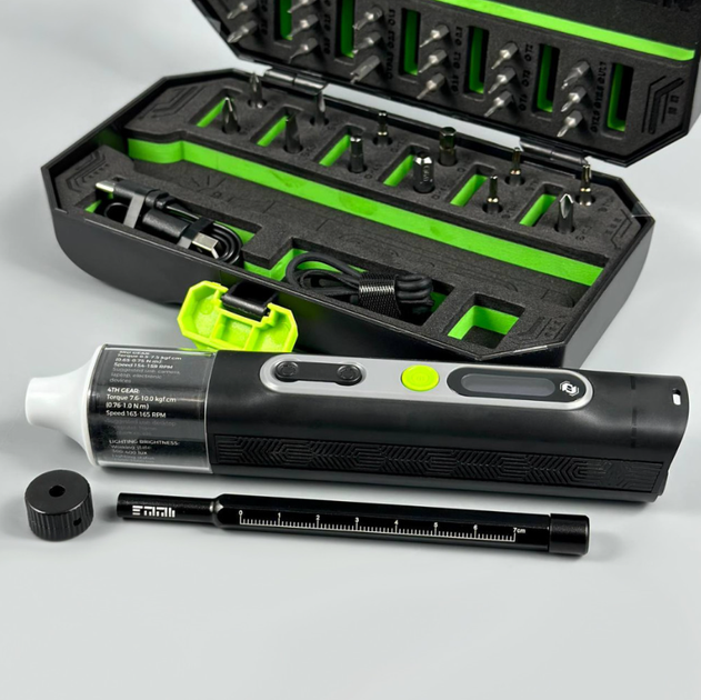 Акумуляторна викрутка JAKEMY JM-8196 35в1 з магнітними бітами в кейсі - зображення 3
