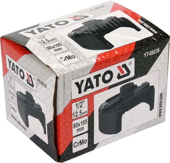 Ключ для масляного фильтра YATO разводной 80-105 мм квадрат 1/2" YT-08236 - изображение 3