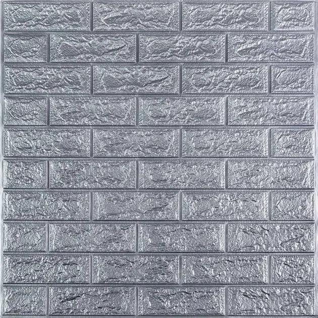 Самоклеящиеся 3D панели Серая кирпич 70×77см - изображение 9