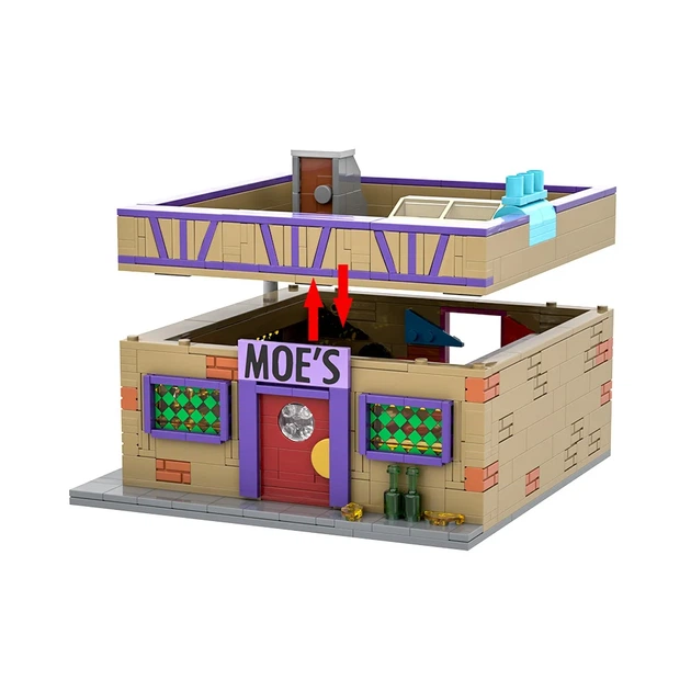 Конструктор "Таверна Мо" из мультсериала Симпсоны The Simpsons - Moe's Tavern Springfield MOC, 840 деталей - изображение 10