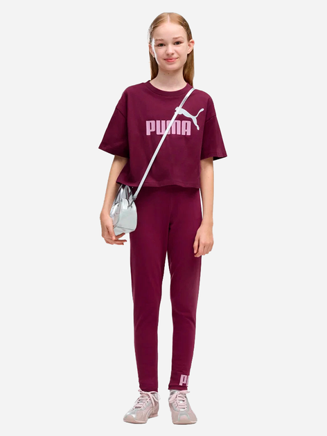 Підліткові лосини для дівчинки Puma Essentials 2 Color No.1 Logo 68607341 158-164 см Fuchsia Glow (4070033304075) - зображення 3