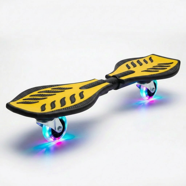 Рипстик роллерсерф со светящимися колесами и алюминиевой рамой SP-Sport Ripstik 4711 Yellow-Black - изображение 2