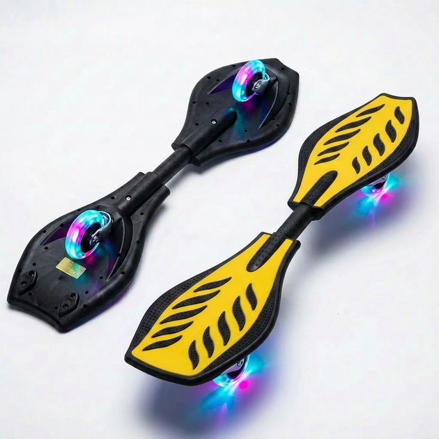 Рипстик роллерсерф со светящимися колесами и алюминиевой рамой SP-Sport Ripstik 4711 Yellow-Black - изображение 5
