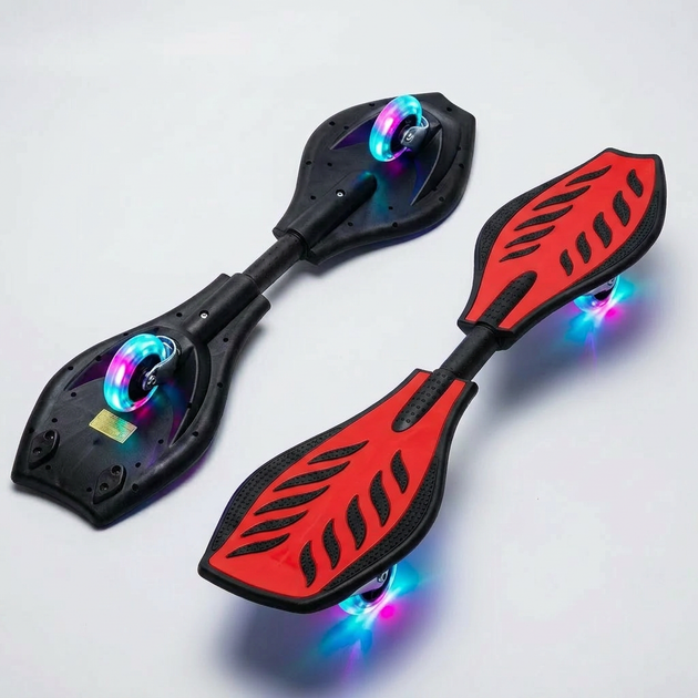 Рипстик роллерсерф со светящимися колесами и алюминиевой рамой SP-Sport Ripstik 4711 Red-Black - изображение 5