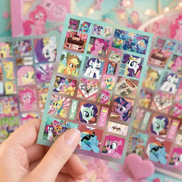 Стикеры Май Літл Поні 200 шт, 8 листов А5 10,5х15 см My Little Pony - Фото 8 Стикеры Май Літл Поні 200 шт, 8 листов А5 10,5х15 см My Little Pony - изображение 8