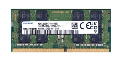 Оперативна пам'ять для ноутбука Samsung 16GB DDR4 3200MHz SO-DIMM 2Rx8 (M471A2K43DB1-CWE) - Фото 1 Оперативна пам'ять для ноутбука Samsung 16GB DDR4 3200MHz SO-DIMM 2Rx8 (M471A2K43DB1-CWE) - зображення 1