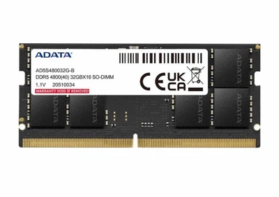 Оперативная память для ноутбука ADATA 32GB DDR5 4800MHz SO-DIMM (AD5S480032G-B) - Фото 1 Оперативная память для ноутбука ADATA 32GB DDR5 4800MHz SO-DIMM (AD5S480032G-B) - изображение 1
