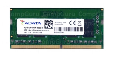 Оперативная память для ноутбука ADATA 8GB DDR4 3200MHz SO-DIMM 1Rx16 (AO1P32NC8W1-BD2SHC) - Фото 1 Оперативная память для ноутбука ADATA 8GB DDR4 3200MHz SO-DIMM 1Rx16 (AO1P32NC8W1-BD2SHC) - изображение 1