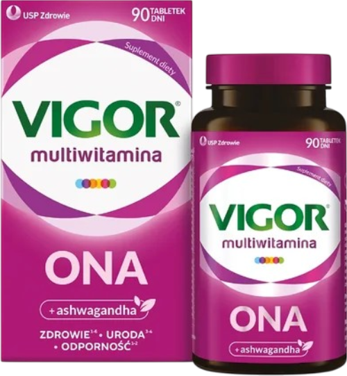 Suplement diety Vigor Multiwitamina Ona dla kobiet 90 tabletek (5904569252199) - obraz 2