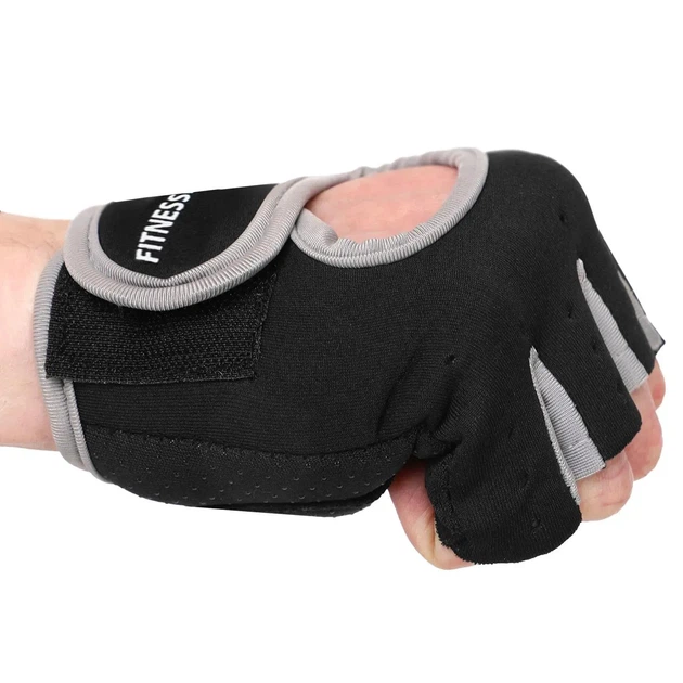 Рукавички спортивні для фітнесу та силових тренувань Fitness Basics BC-893 Розмір XL Чорно-сірі - зображення 2