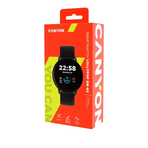 Смарт-годинник Canyon SW-63 "Lollypop", Black, 1.3" (CNS-SW63BB) - зображення 6
