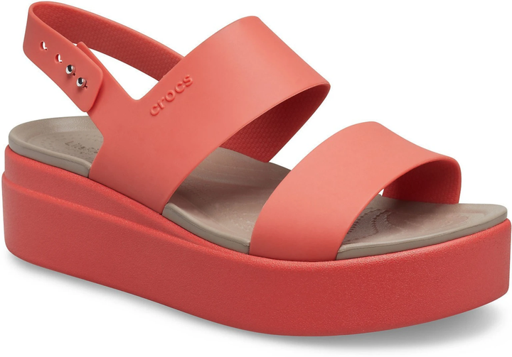 Жіночі Сандалі Бруклін crocs brooklyn low wedge Red/Brown (42-43, червоний) - Фото 2 Жіночі Сандалі Бруклін crocs brooklyn low wedge Red/Brown (42-43, червоний) - изображение 2
