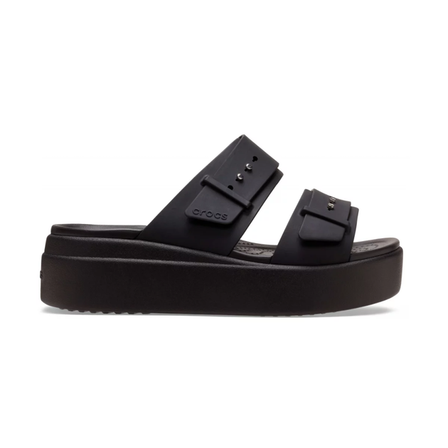 Жіночі сандалі Crocs Brooklyn Low Wedge Sandals Black (38-39, чорний) - Фото 2 Жіночі сандалі Crocs Brooklyn Low Wedge Sandals Black (38-39, чорний) - изображение 2