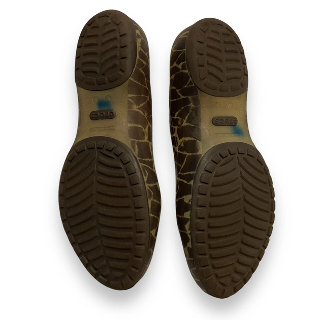 Жіночі балетки Crocs Brooklyn Flat Girrafe print (37-38, коричневий) - Фото 5 Жіночі балетки Crocs Brooklyn Flat Girrafe print (37-38, коричневий) - изображение 5