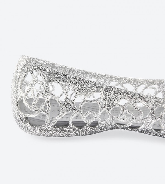 Жіночі балетки Crocs Isabella Glitter Silver (38-39, сріблястий) - изображение 4