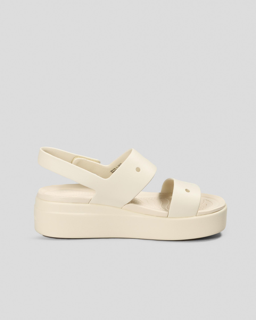 Жіночі Сандалі Бруклін crocs brooklyn low wedge Stucco (41-42, бежевий) - изображение 4