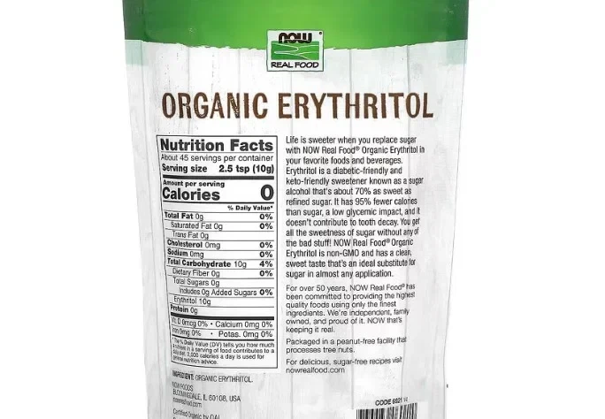 Эритритол сахарозаменитель Now Foods (Erythritol) 454 г - изображение 4