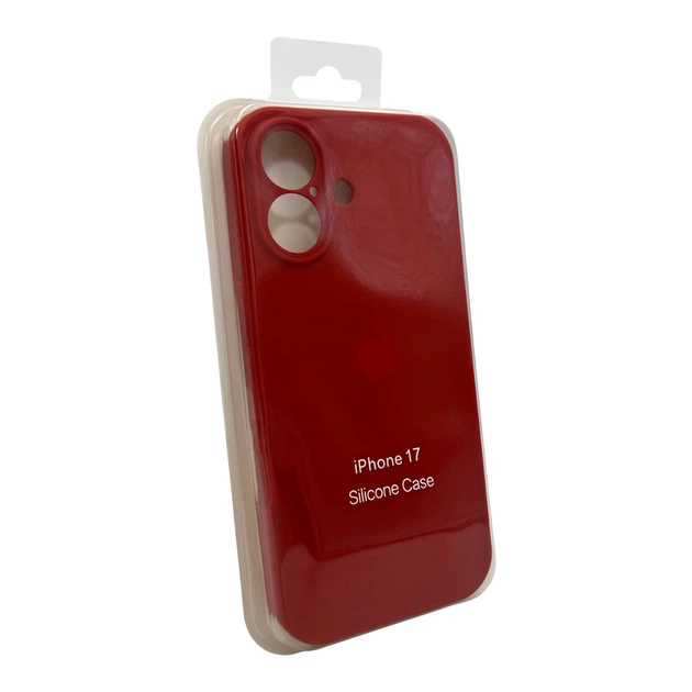 Чохол для смартфона Silicone Full Case AA Camera Protect for Apple iPhone 17 20,China Red - изображение 2