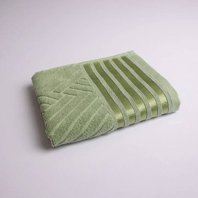 Набор махровых полотенец SOFT 3шт GM Textile 40х70см, 50х90см, 70х140см 500г/м2 (Мятный) - изображение 8