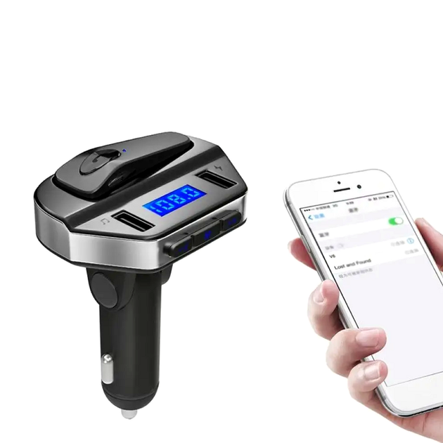 FM модулятор Bluetooth с USB и Hands Free для автомобиля 2 USB порта черный TRM-419 - изображение 5