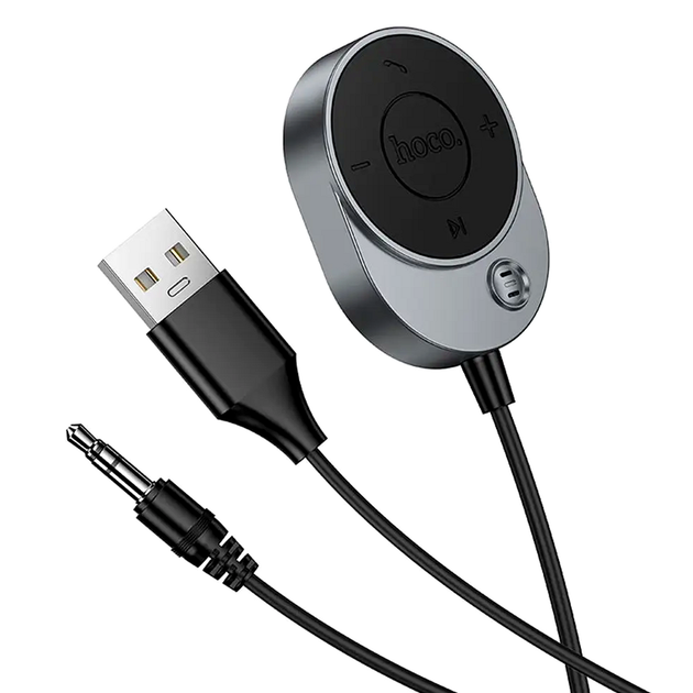 FM трансмиттер Bluetooth 5.4 для автомобиля с USB разъемом серый Hoco TRM-514 - изображение 6