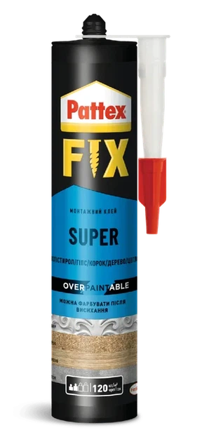 Клей монтажний Pattex FIX Super 400 г - Фото 1 Клей монтажний Pattex FIX Super 400 г - зображення 1